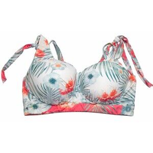 Lane Bryant Cacique 44DDD Underwire Swim Top Floral Bikini Plus Size